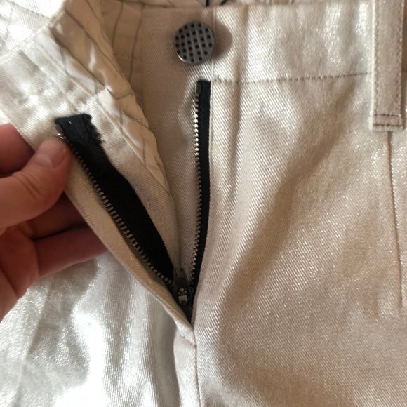 Kelly Wearstler Metallic White Pants - NEVER WORN.- Tag part semi attached - Picture 4 of 10